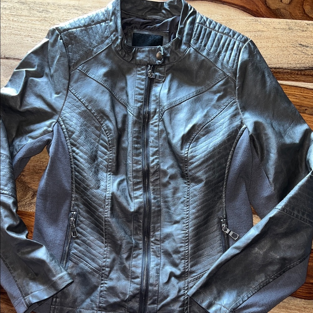 Maurice’s plus size 0 Women's Black Faux Leather Jacket